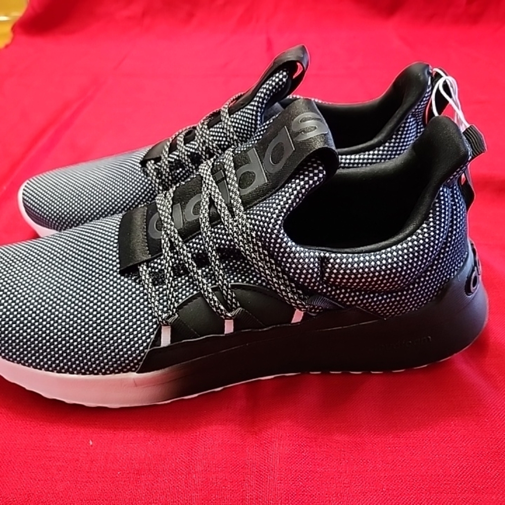 Adidas Men's Black and White Sneakers